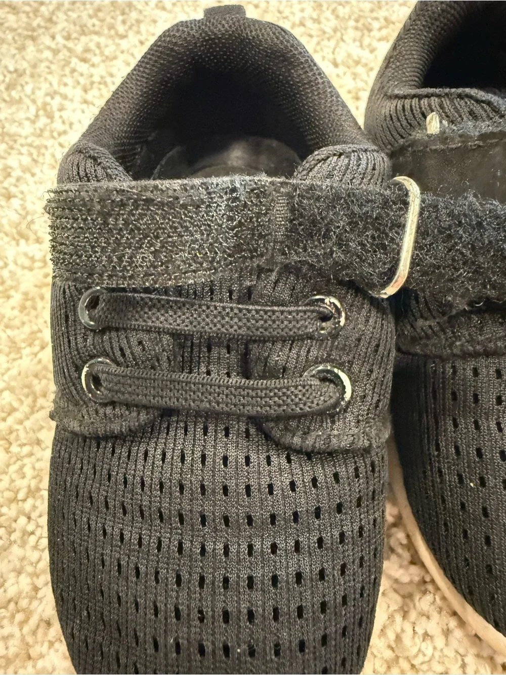 Kids Black Lightweight Athletic Sneakers